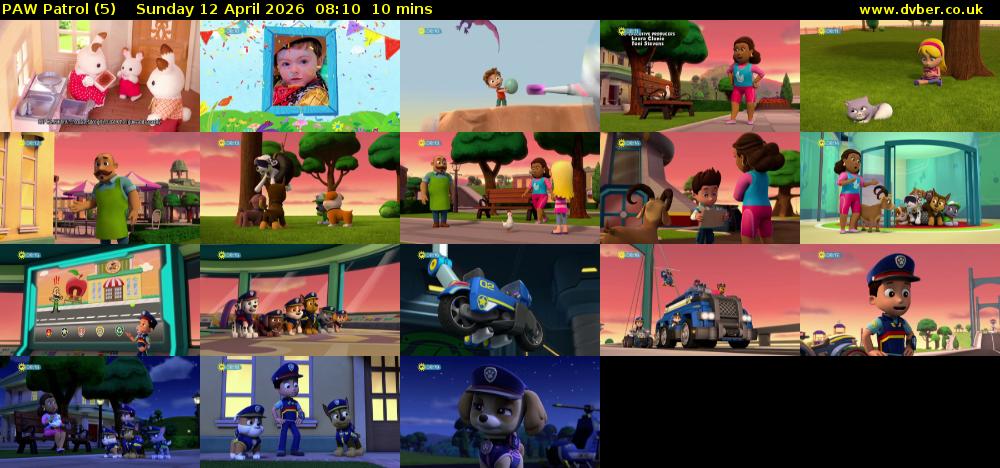 PAW Patrol (5) Sunday 12 April 2026 08:10 - 08:20