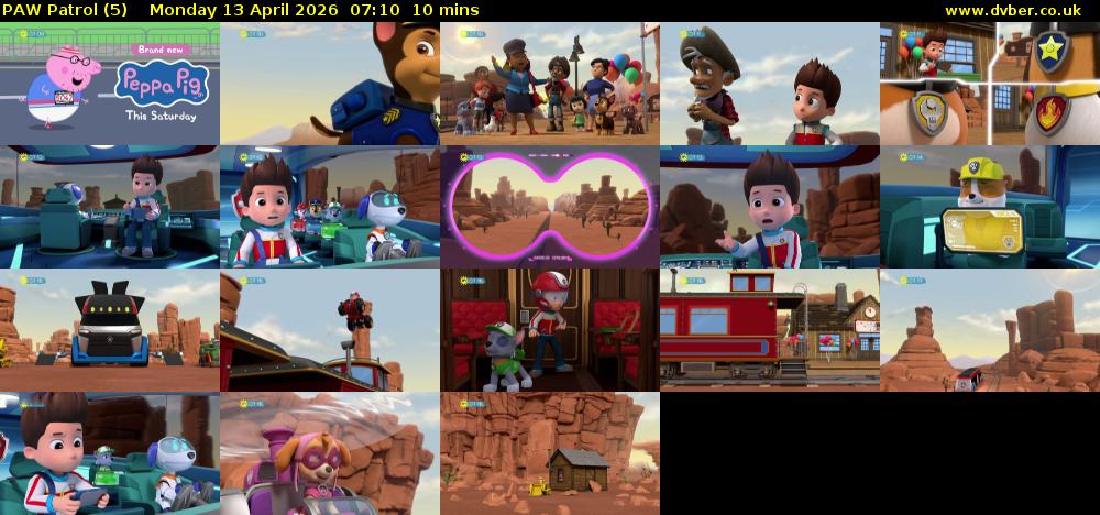 PAW Patrol (5) Monday 13 April 2026 07:10 - 07:20
