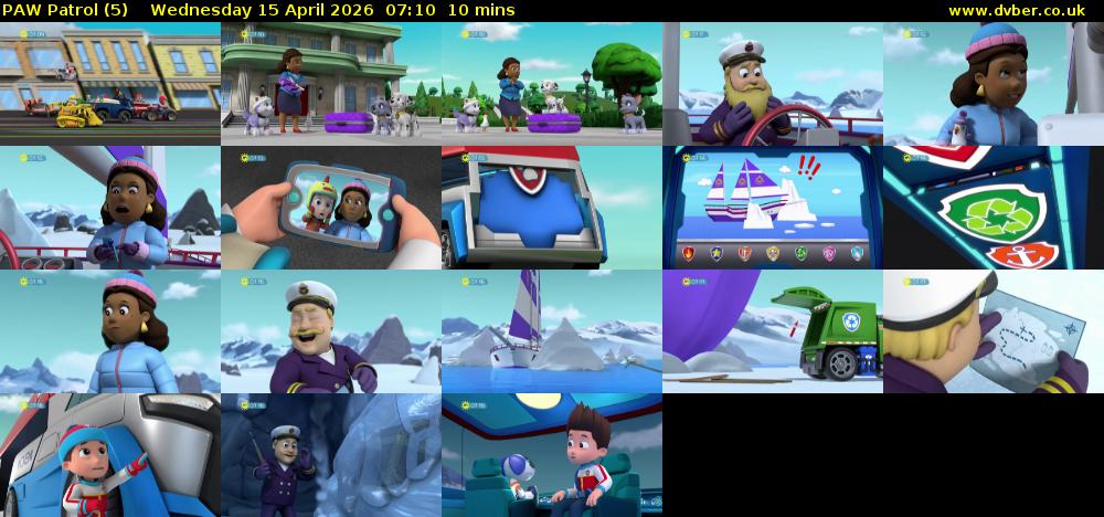 PAW Patrol (5) Wednesday 15 April 2026 07:10 - 07:20