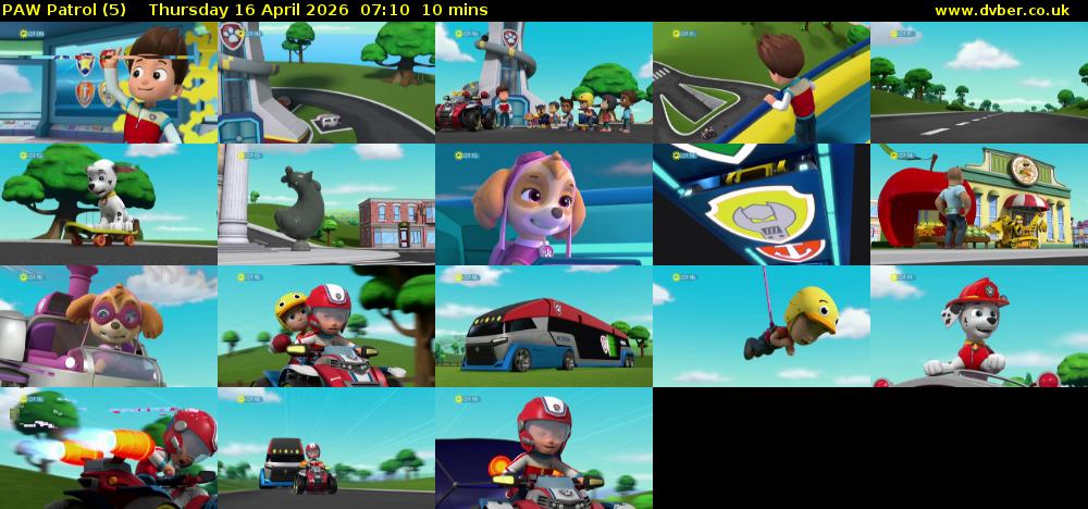 PAW Patrol (5) Thursday 16 April 2026 07:10 - 07:20