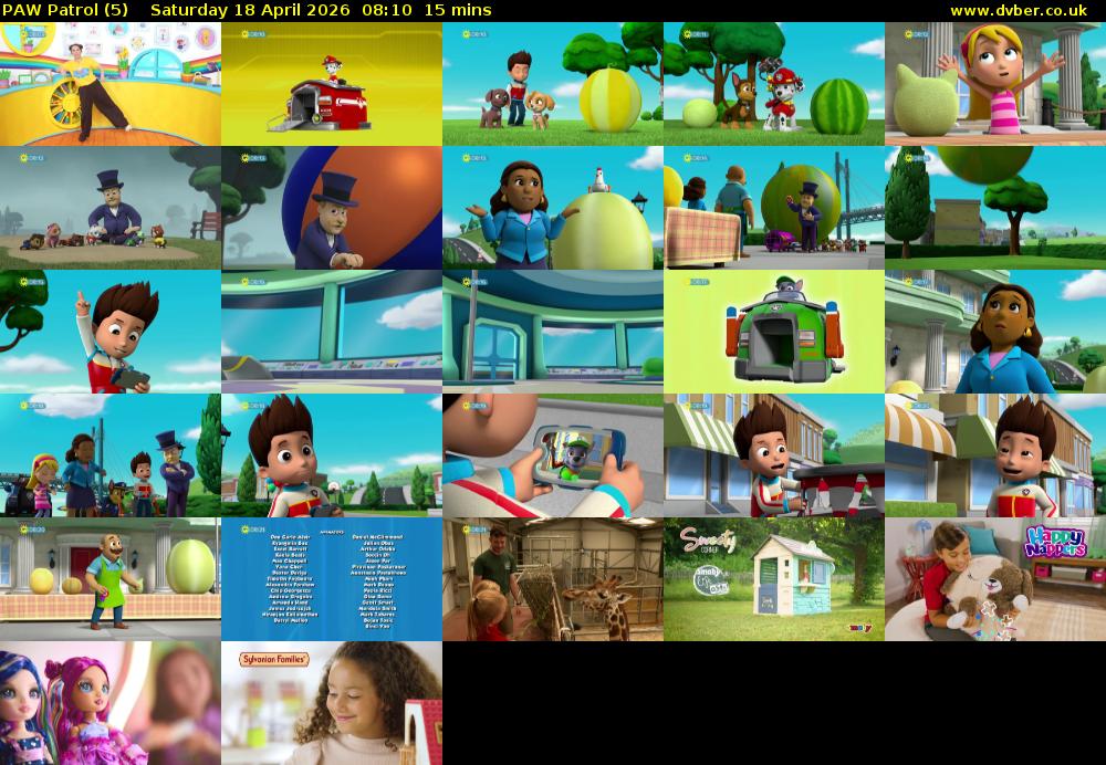 PAW Patrol (5) Saturday 18 April 2026 08:10 - 08:25