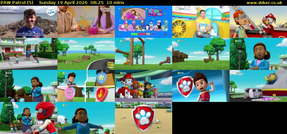 PAW Patrol (5) Sunday 19 April 2026 08:25 - 08:35
