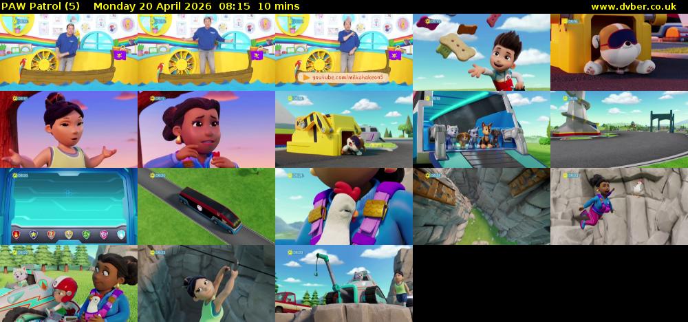PAW Patrol (5) Monday 20 April 2026 08:15 - 08:25