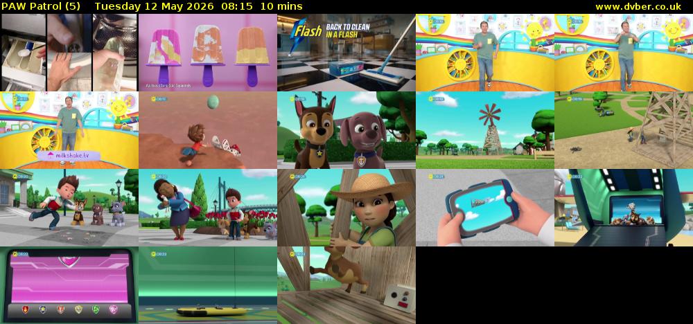 PAW Patrol (5) Tuesday 12 May 2026 08:15 - 08:25