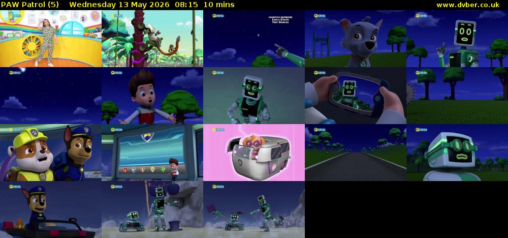 PAW Patrol (5) Wednesday 13 May 2026 08:15 - 08:25