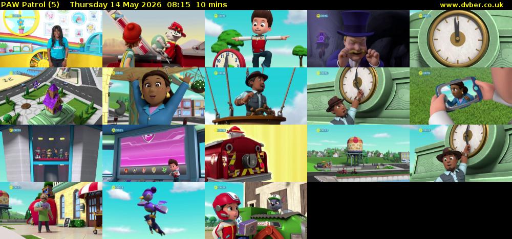 PAW Patrol (5) Thursday 14 May 2026 08:15 - 08:25