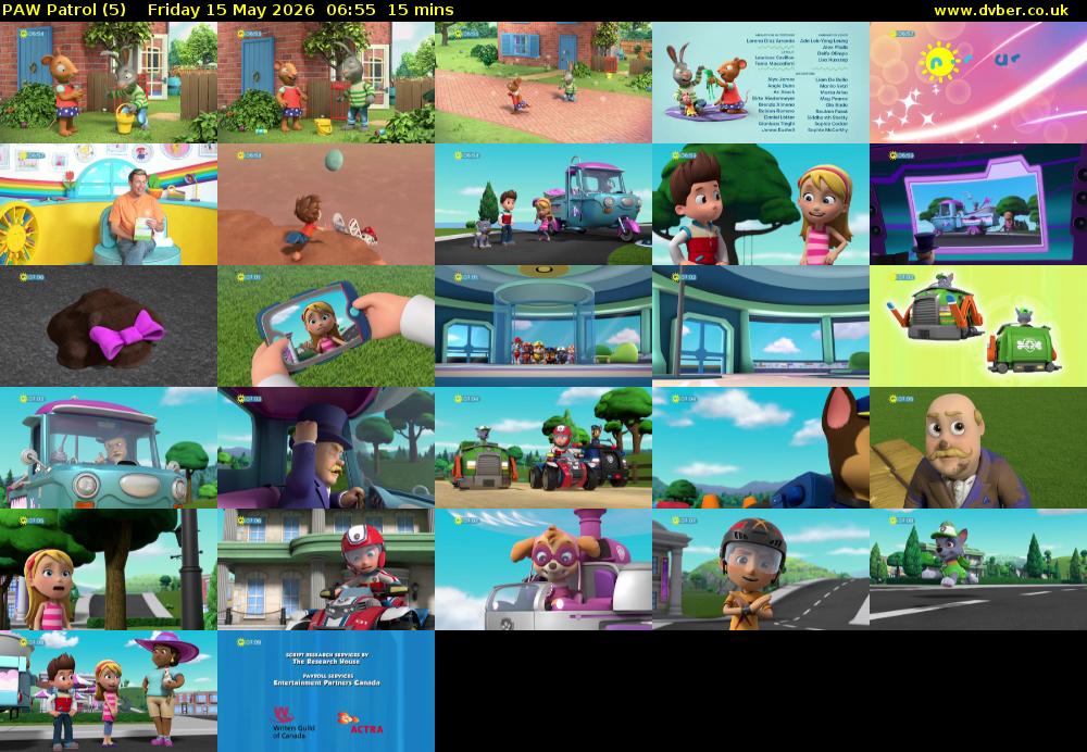 PAW Patrol (5) Friday 15 May 2026 06:55 - 07:10