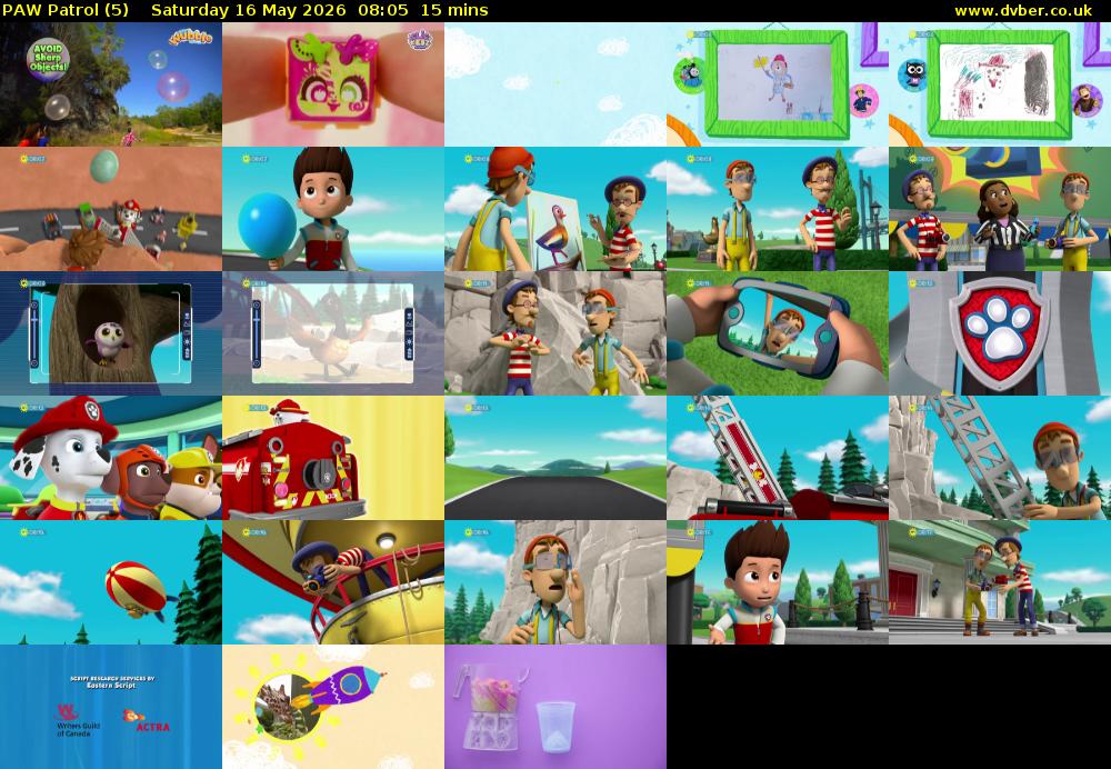 PAW Patrol (5) Saturday 16 May 2026 08:05 - 08:20