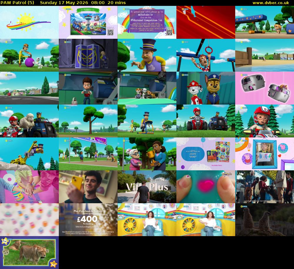 PAW Patrol (5) Sunday 17 May 2026 08:00 - 08:20