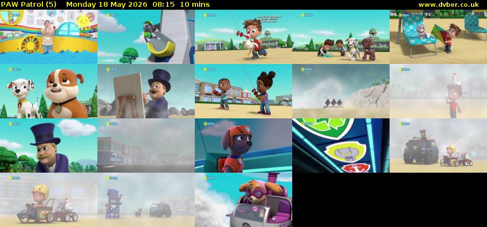PAW Patrol (5) Monday 18 May 2026 08:15 - 08:25