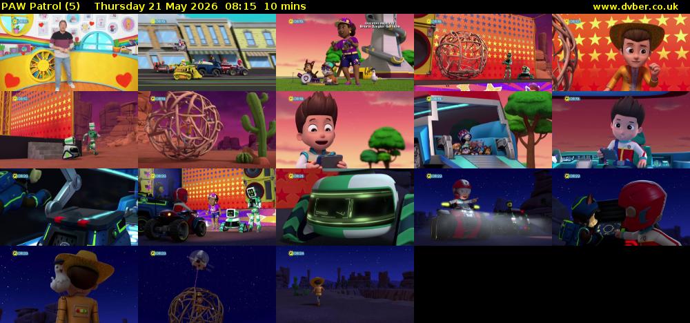 PAW Patrol (5) Thursday 21 May 2026 08:15 - 08:25