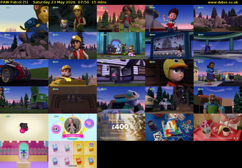 PAW Patrol (5) Saturday 23 May 2026 07:50 - 08:05