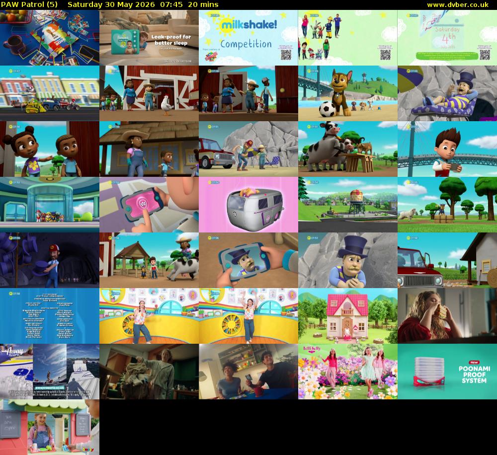 PAW Patrol (5) Saturday 30 May 2026 07:45 - 08:05