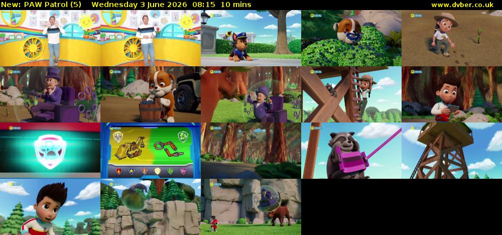 PAW Patrol (5) Wednesday 3 June 2026 08:15 - 08:25
