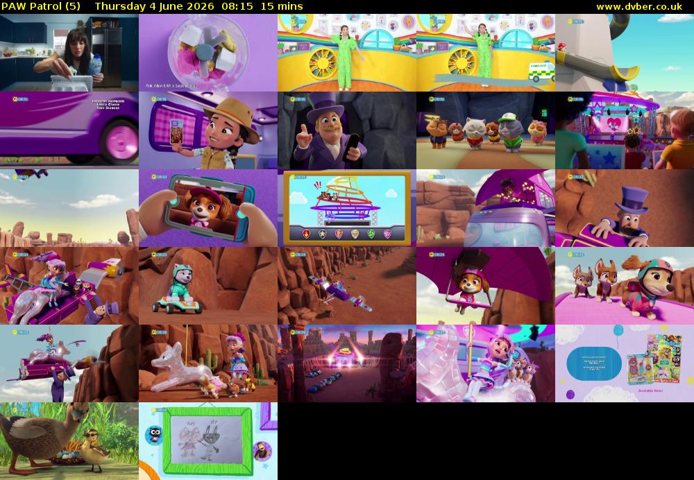 PAW Patrol (5) Thursday 4 June 2026 08:15 - 08:30