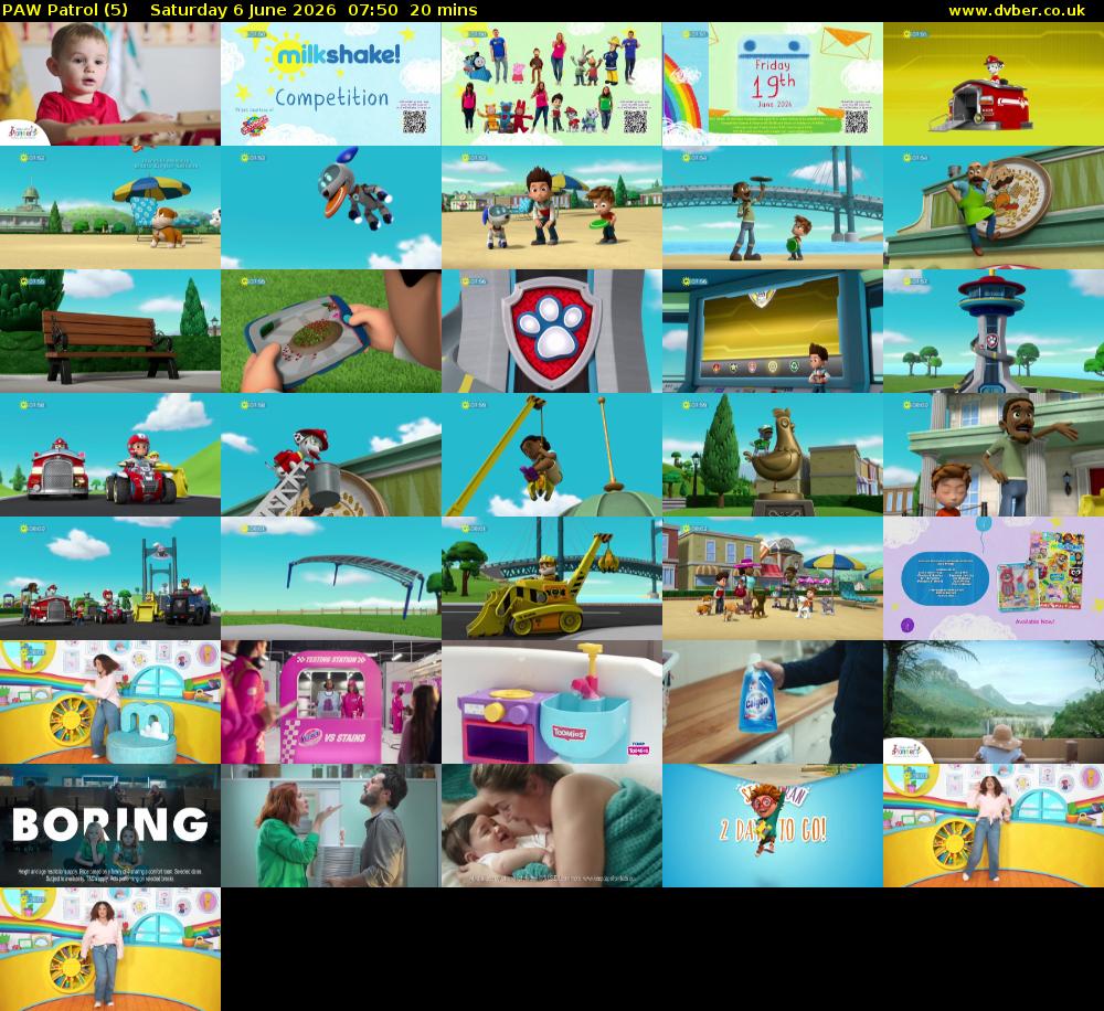 PAW Patrol (5) Saturday 6 June 2026 07:50 - 08:10