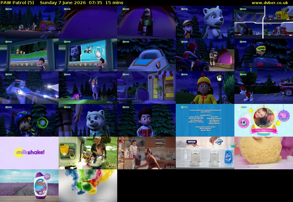 PAW Patrol (5) Sunday 7 June 2026 07:35 - 07:50