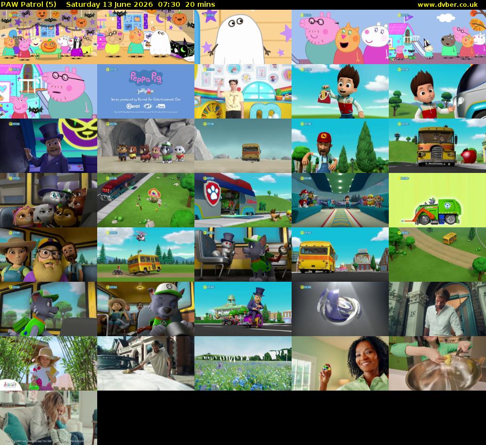 PAW Patrol (5) Saturday 13 June 2026 07:30 - 07:50