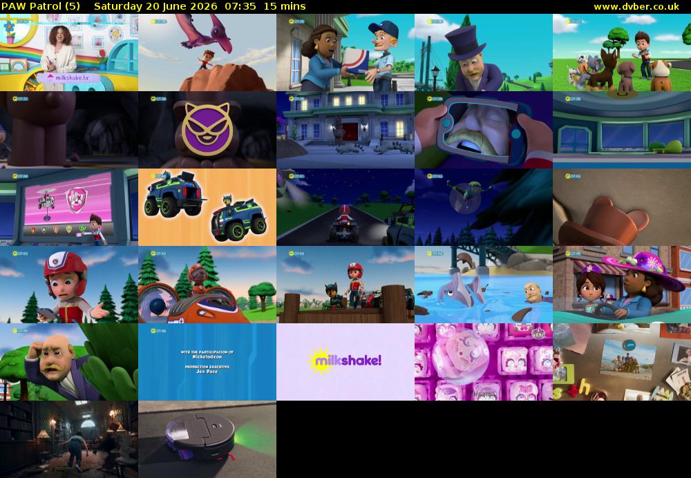 PAW Patrol (5) Saturday 20 June 2026 07:35 - 07:50