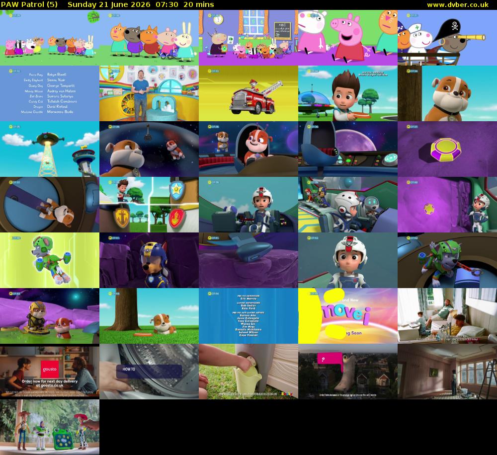 PAW Patrol (5) Sunday 21 June 2026 07:30 - 07:50
