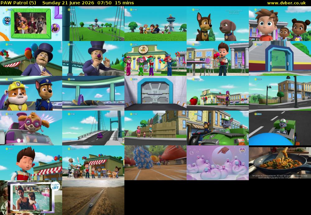 PAW Patrol (5) Sunday 21 June 2026 07:50 - 08:05