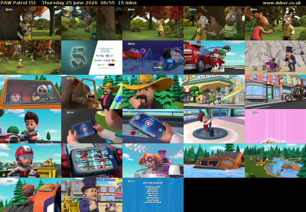 PAW Patrol (5) Thursday 25 June 2026 06:55 - 07:10
