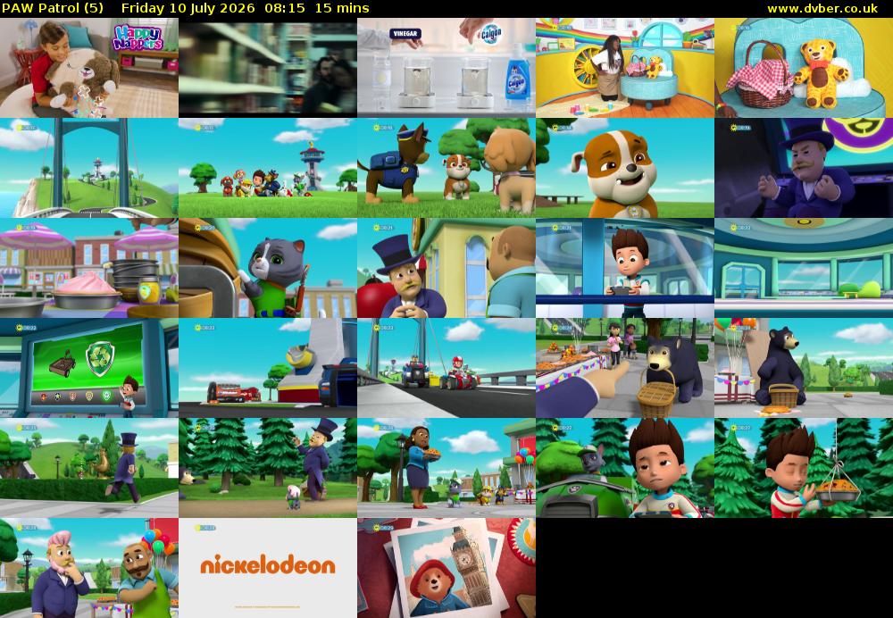 PAW Patrol (5) Friday 10 July 2026 08:15 - 08:30