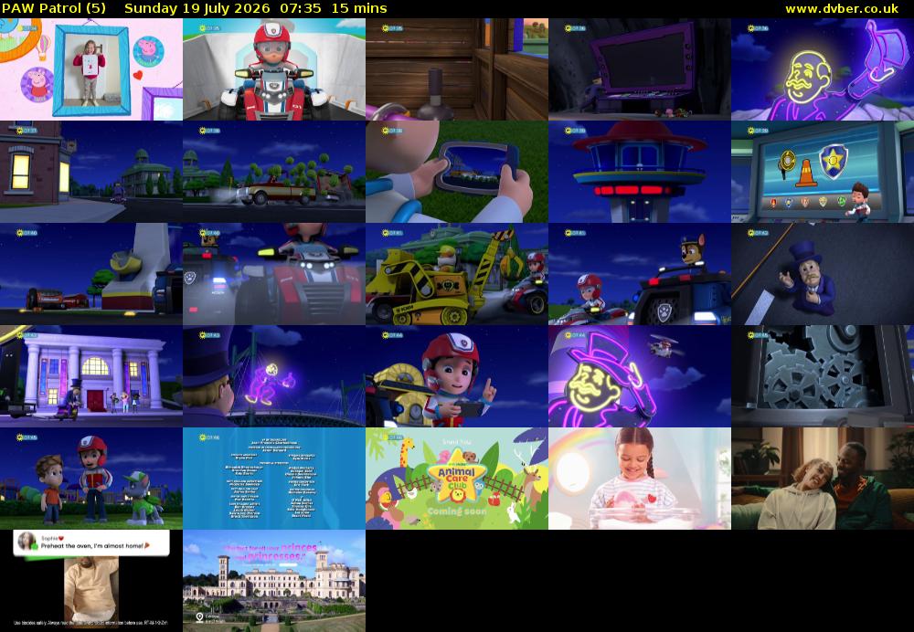 PAW Patrol (5) Sunday 19 July 2026 07:35 - 07:50