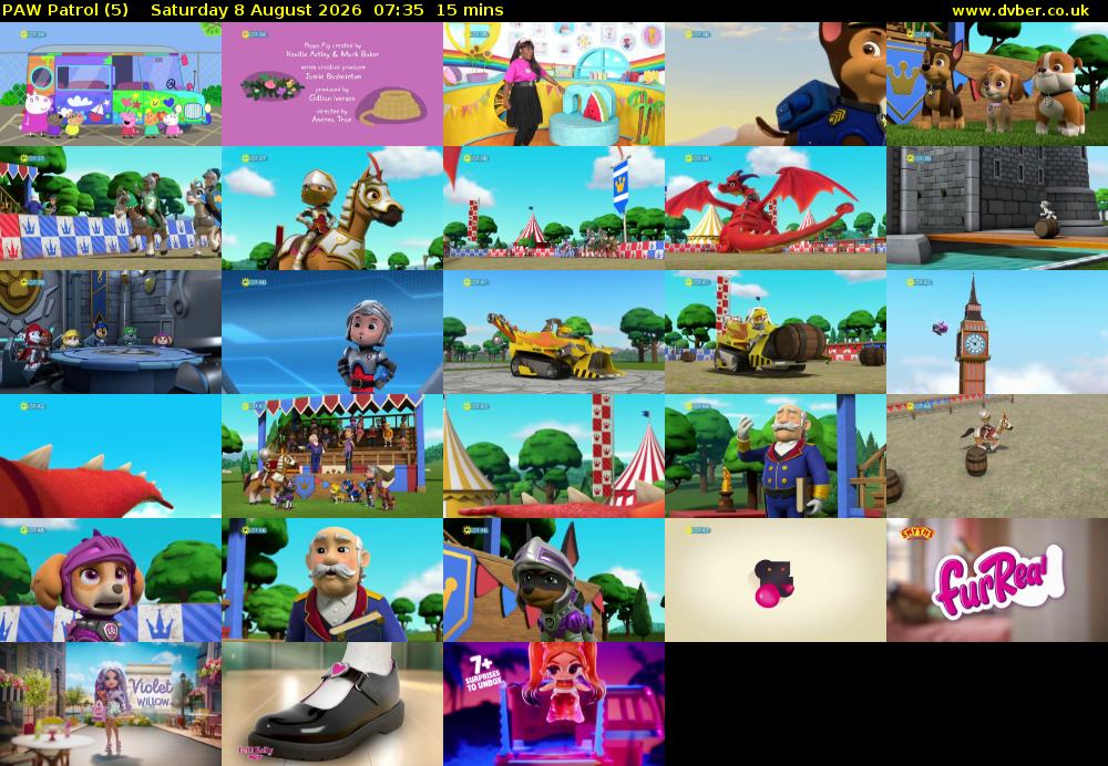 PAW Patrol (5) Saturday 8 August 2026 07:35 - 07:50