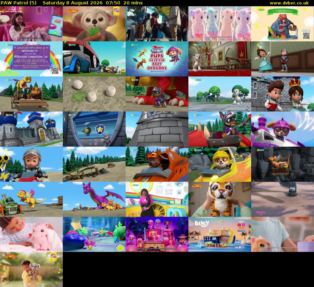 PAW Patrol (5) Saturday 8 August 2026 07:50 - 08:10
