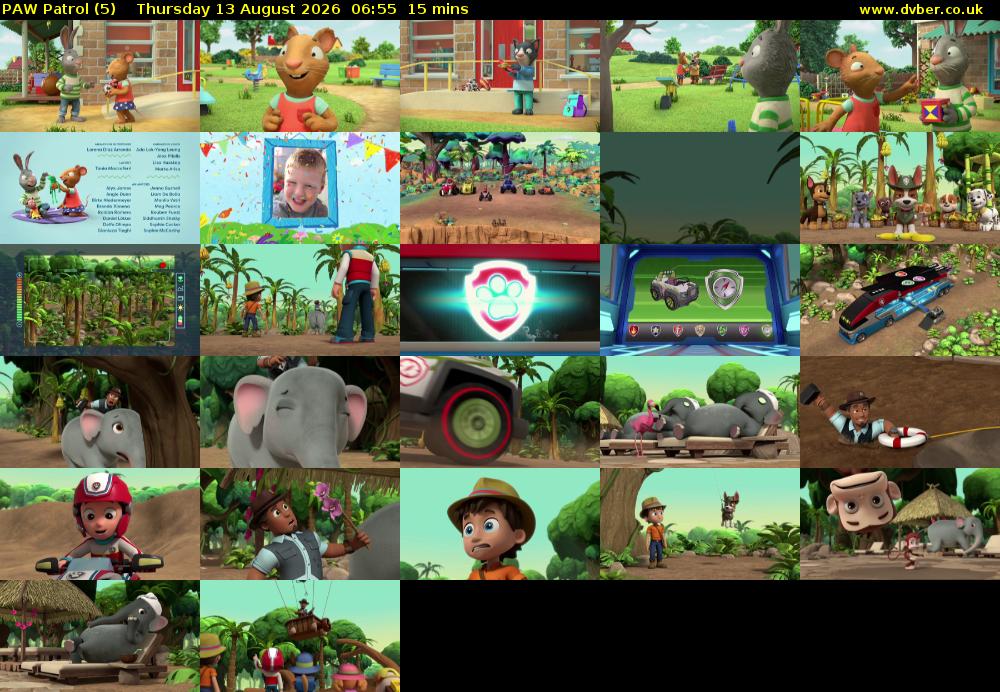 PAW Patrol (5) Thursday 13 August 2026 06:55 - 07:10
