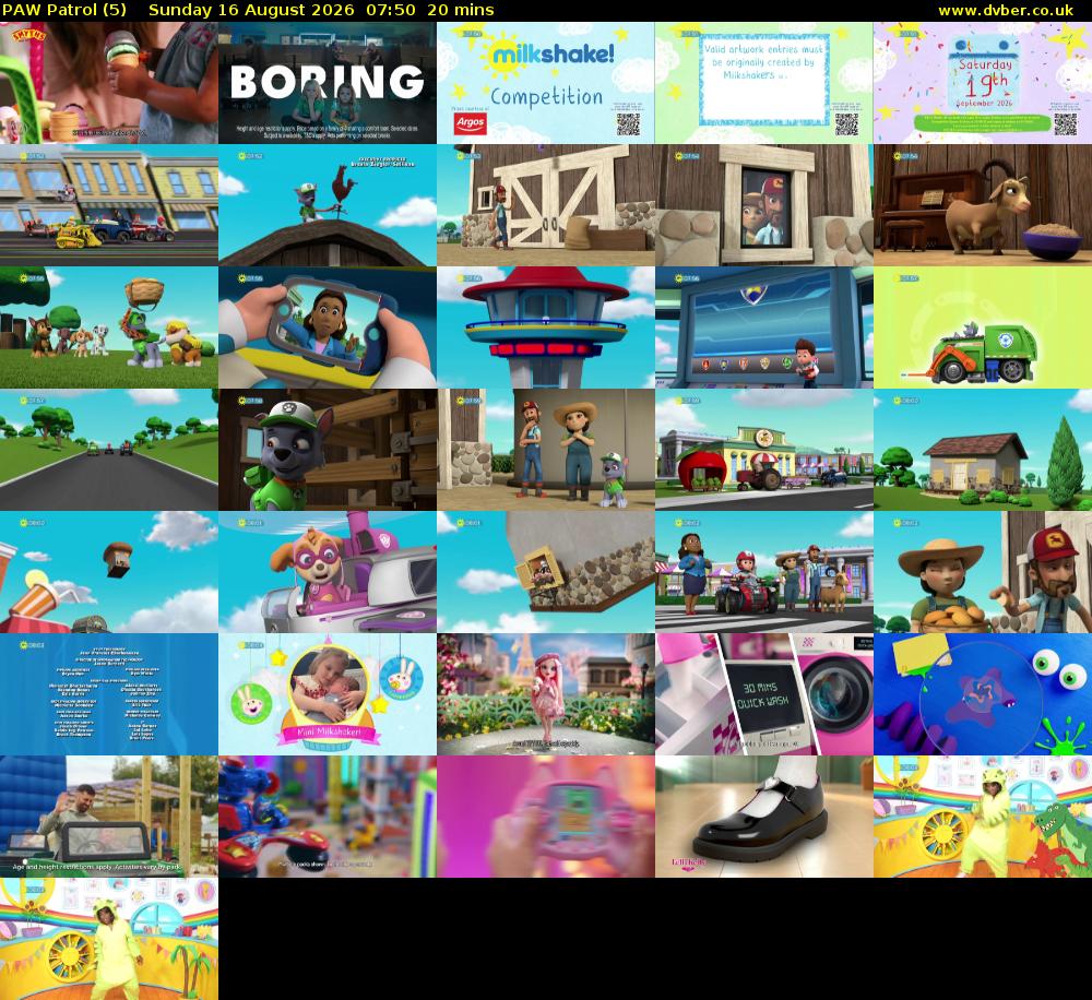 PAW Patrol (5) Sunday 16 August 2026 07:50 - 08:10
