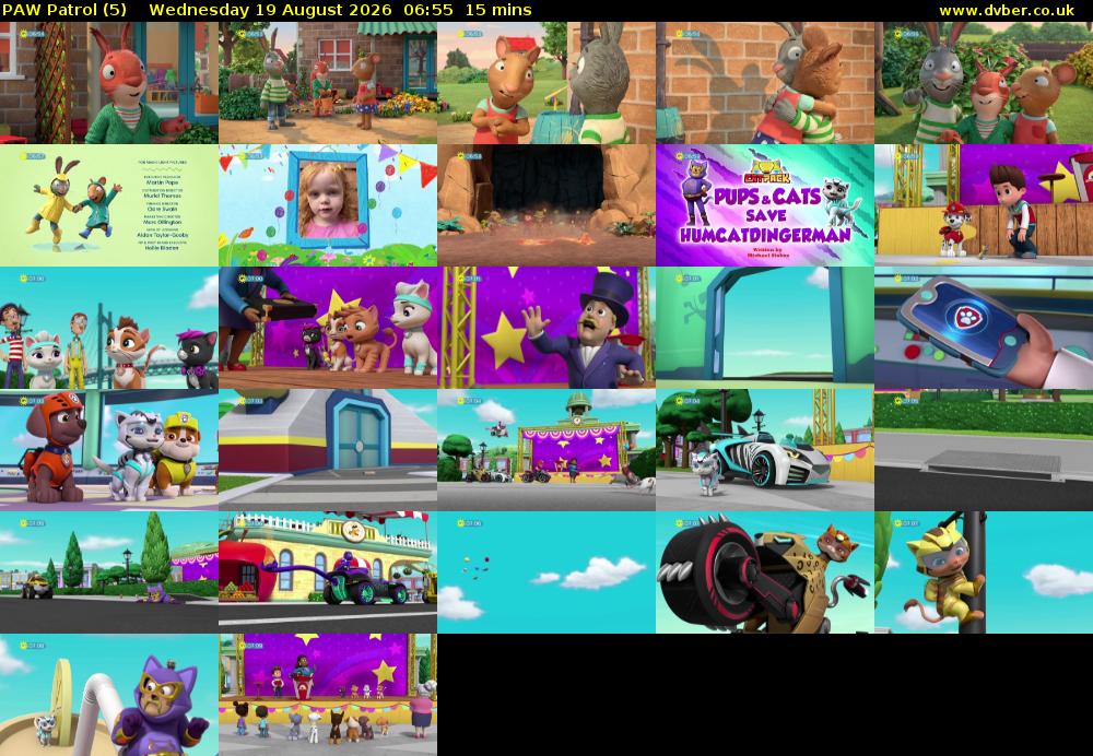PAW Patrol (5) Wednesday 19 August 2026 06:55 - 07:10
