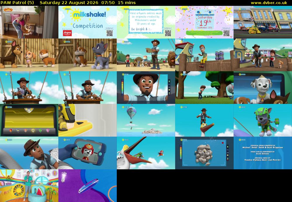 PAW Patrol (5) Saturday 22 August 2026 07:50 - 08:05