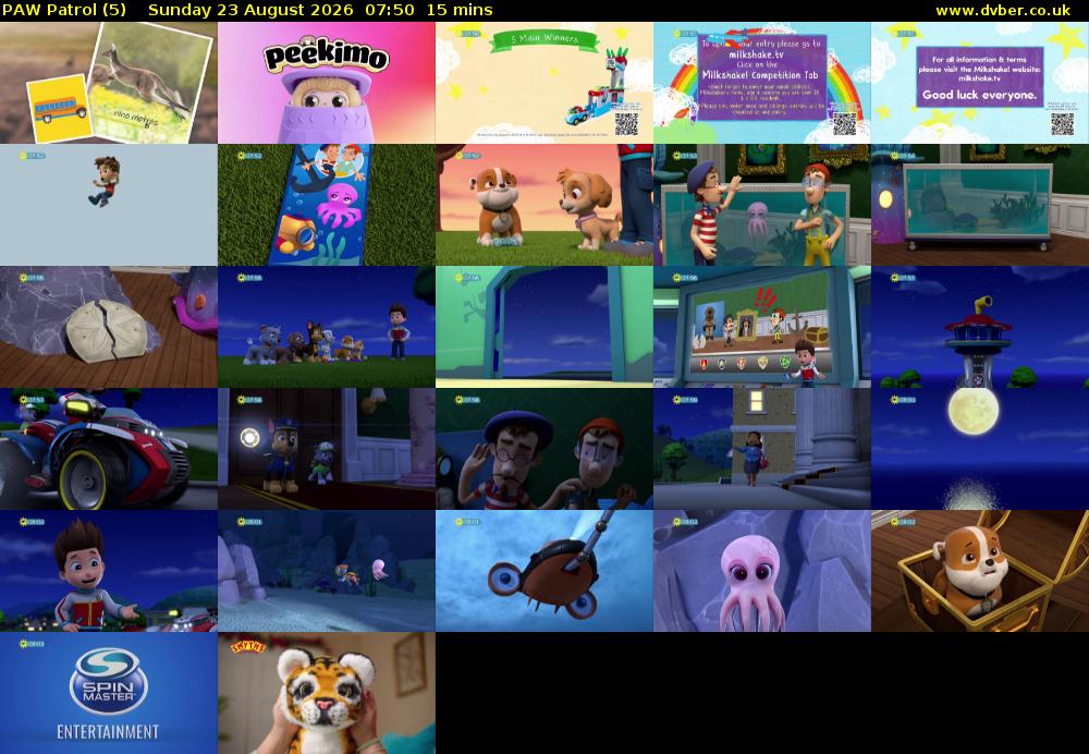 PAW Patrol (5) Sunday 23 August 2026 07:50 - 08:05