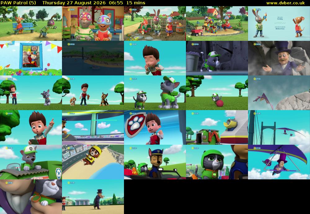 PAW Patrol (5) Thursday 27 August 2026 06:55 - 07:10