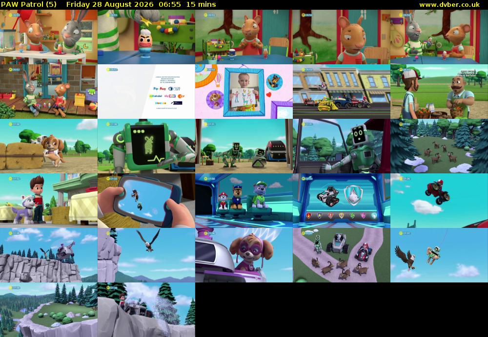 PAW Patrol (5) Friday 28 August 2026 06:55 - 07:10
