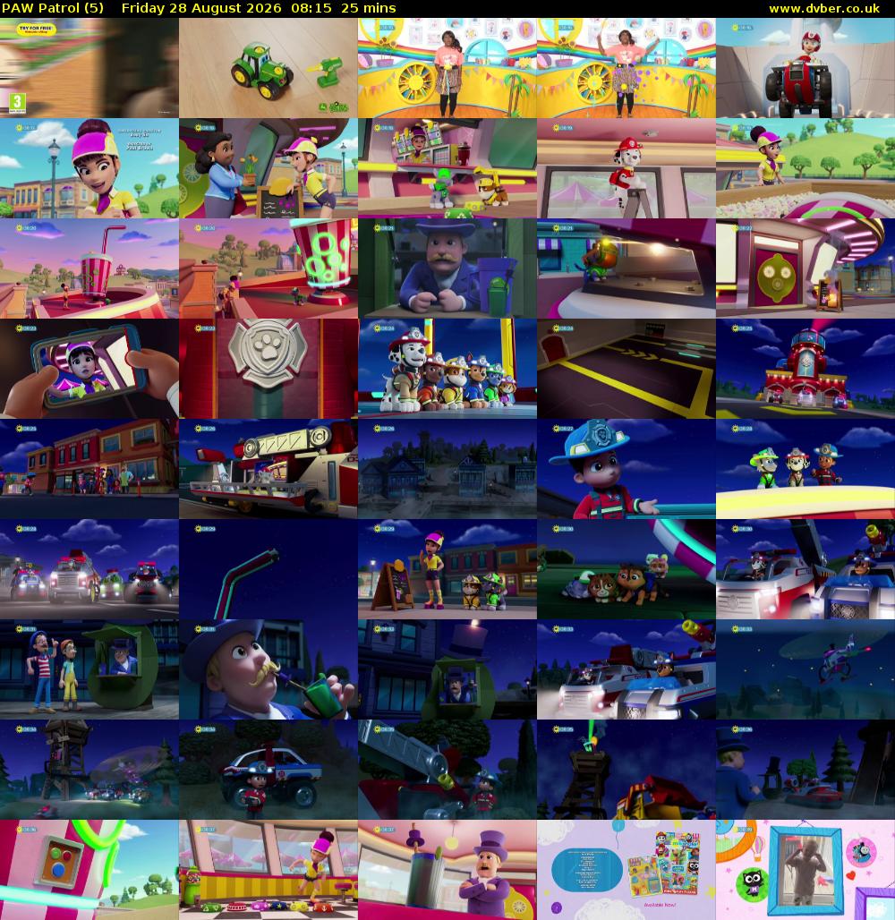 PAW Patrol (5) Friday 28 August 2026 08:15 - 08:40