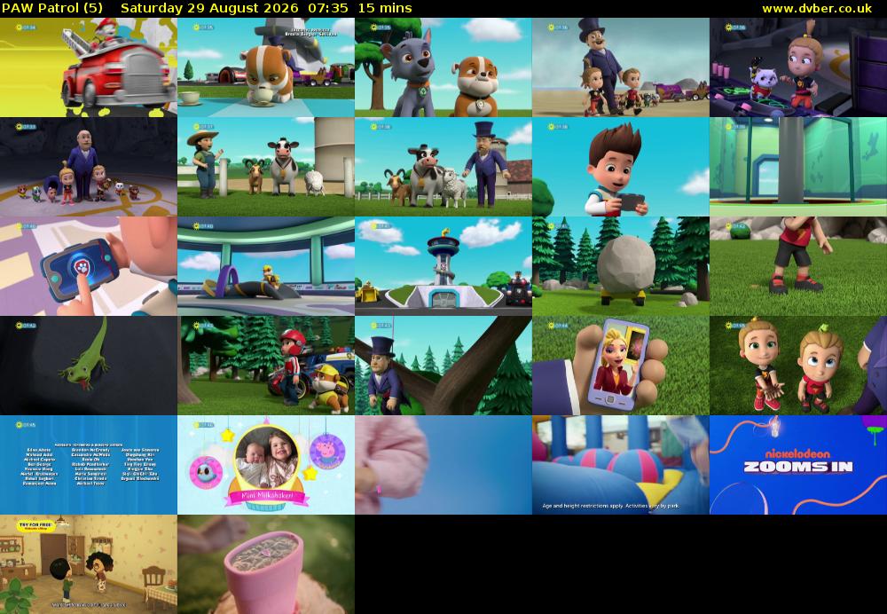 PAW Patrol (5) Saturday 29 August 2026 07:35 - 07:50