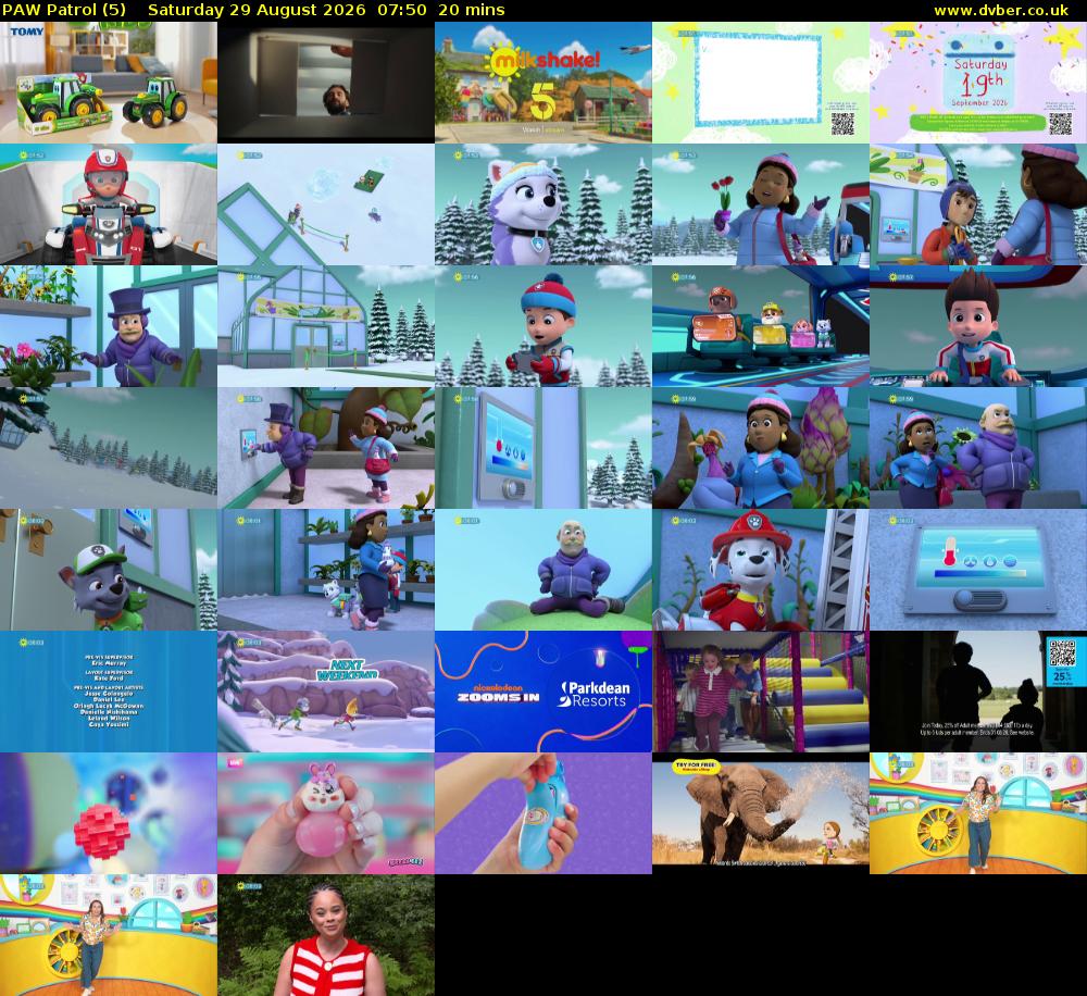 PAW Patrol (5) Saturday 29 August 2026 07:50 - 08:10
