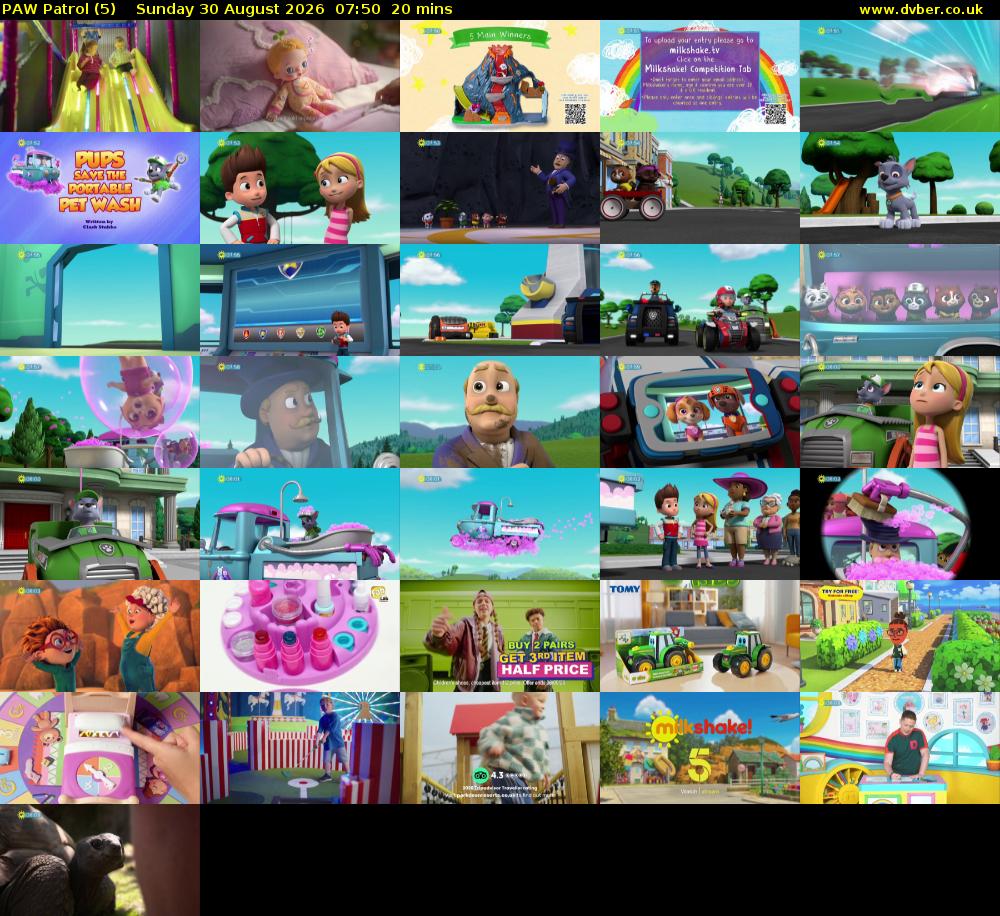 PAW Patrol (5) Sunday 30 August 2026 07:50 - 08:10