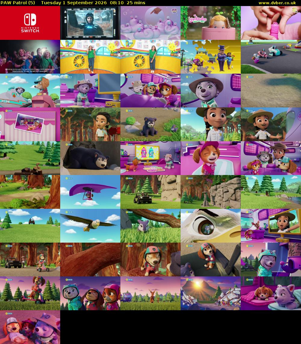 PAW Patrol (5) Tuesday 1 September 2026 08:10 - 08:35