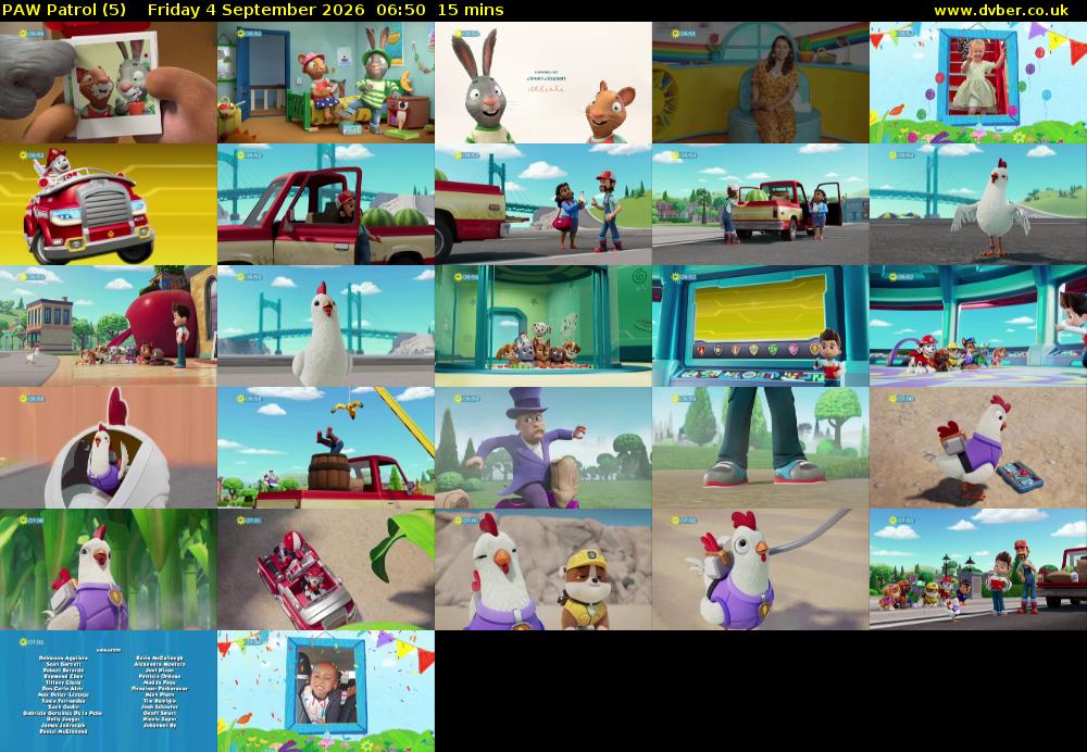 PAW Patrol (5) Friday 4 September 2026 06:50 - 07:05