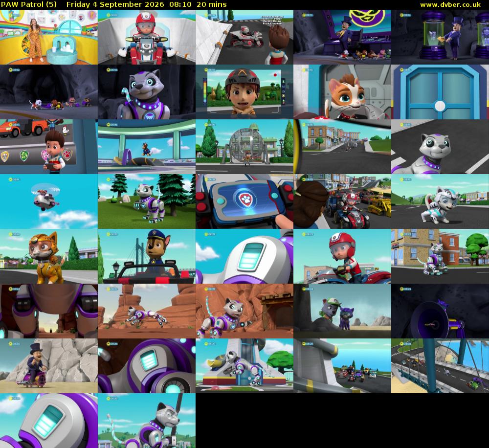 PAW Patrol (5) Friday 4 September 2026 08:10 - 08:30
