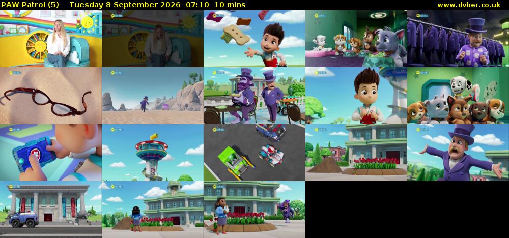 PAW Patrol (5) Tuesday 8 September 2026 07:10 - 07:20