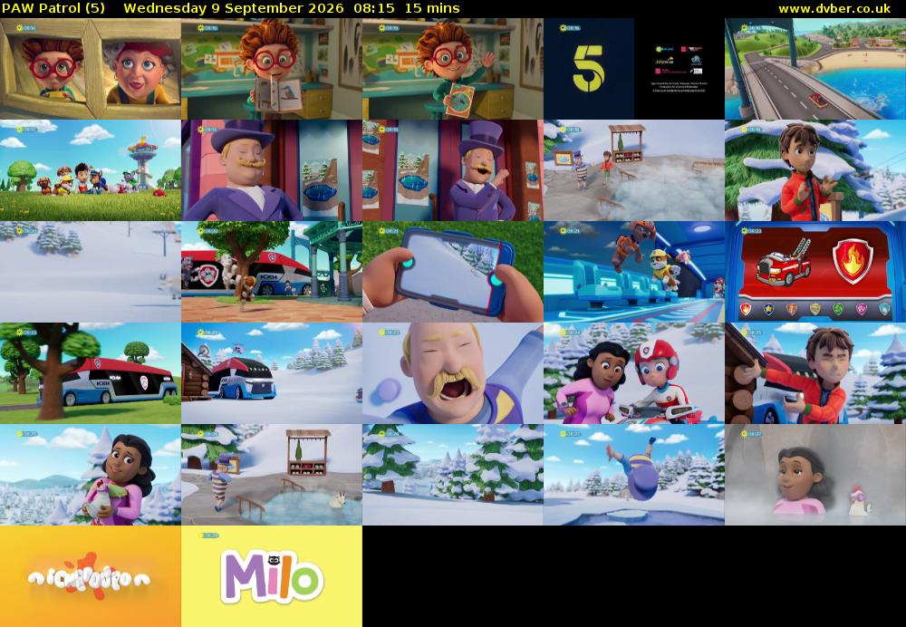 PAW Patrol (5) Wednesday 9 September 2026 08:15 - 08:30