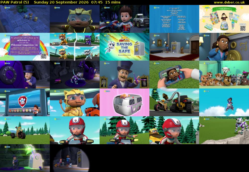 PAW Patrol (5) Sunday 20 September 2026 07:45 - 08:00