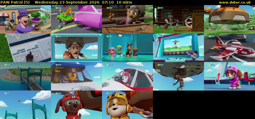 PAW Patrol (5) Wednesday 23 September 2026 07:10 - 07:20
