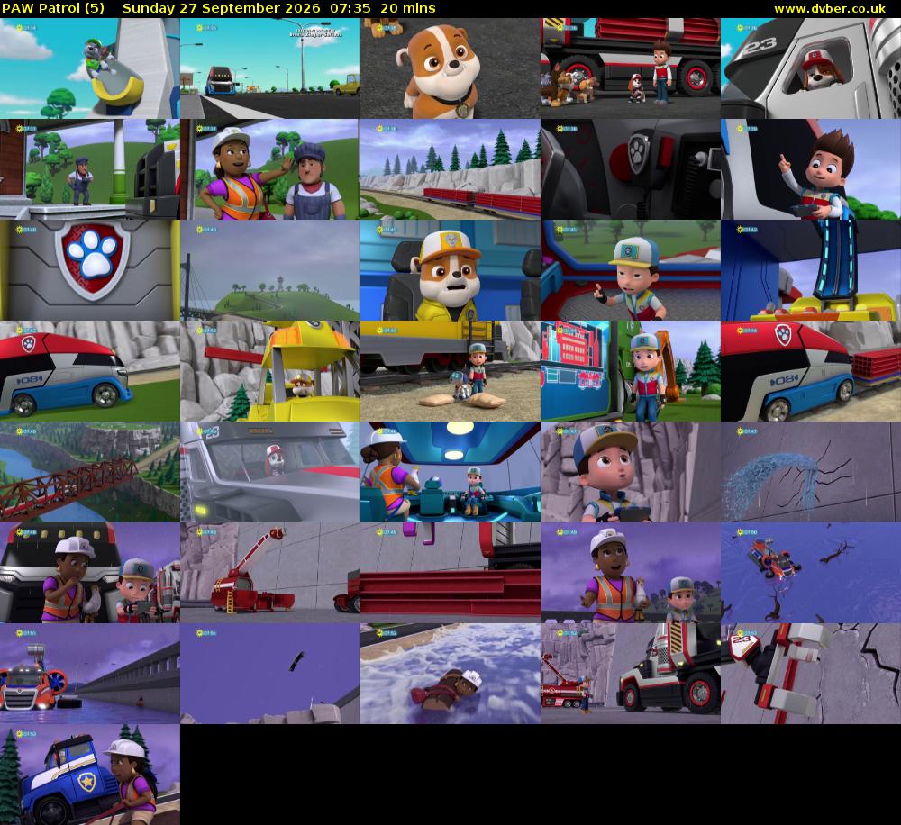 PAW Patrol (5) Sunday 27 September 2026 07:35 - 07:55