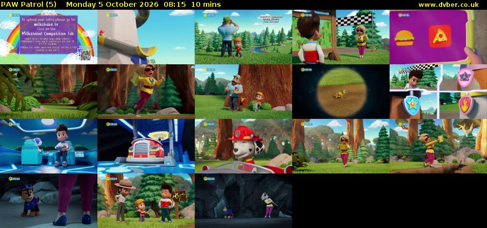 PAW Patrol (5) Monday 5 October 2026 08:15 - 08:25